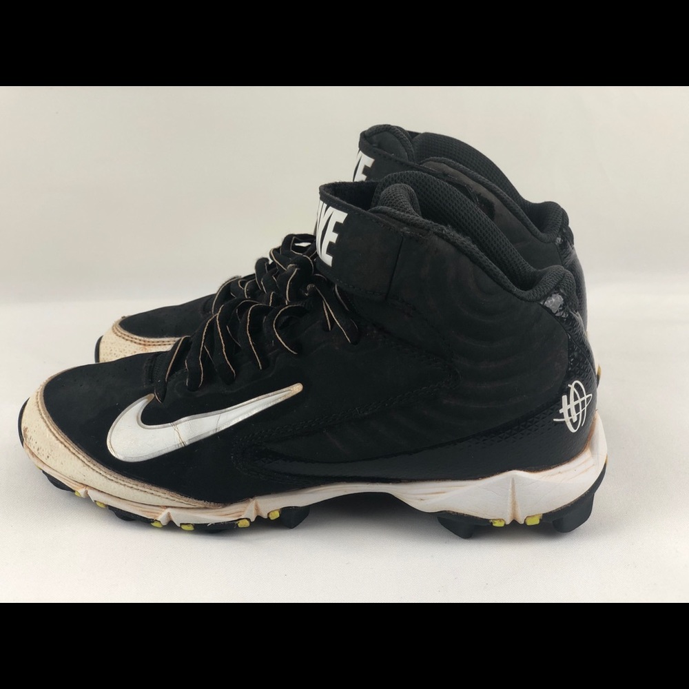 Nike Huarache Baseball Cleats Size 3Y Black White